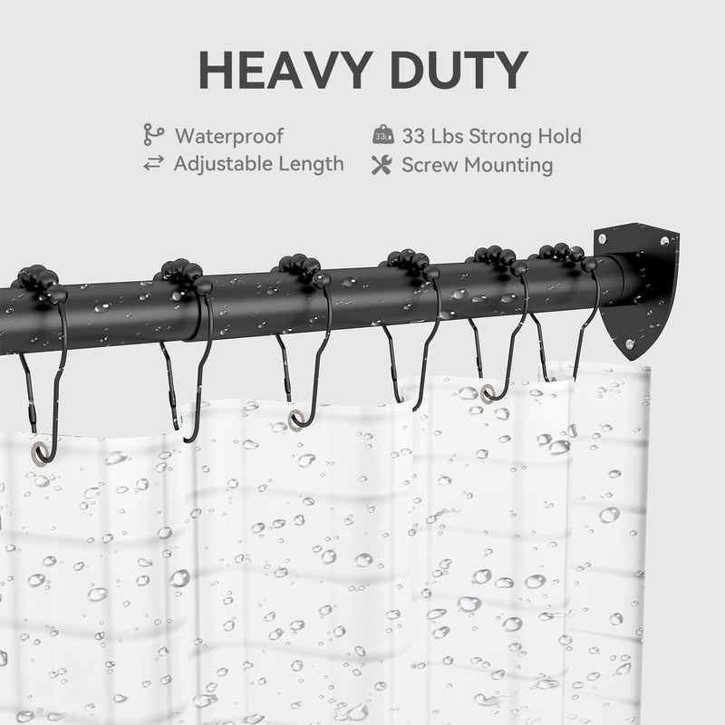 Corner Shower Curtain Rod, Curved Shower Curtain Rod, Adjustable L