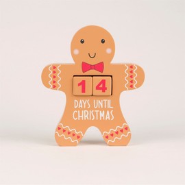 GINGERBREAD MAN ADVENT CALENDAR CHRISTMAS COUNTDOWN BLOCK