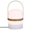 Outdoor Lamp with Wooden Handle, White, 26.5 cm