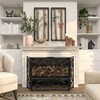 Deco 79 Metal Scroll Foldable Mesh Netting 3 Panel Fireplace
