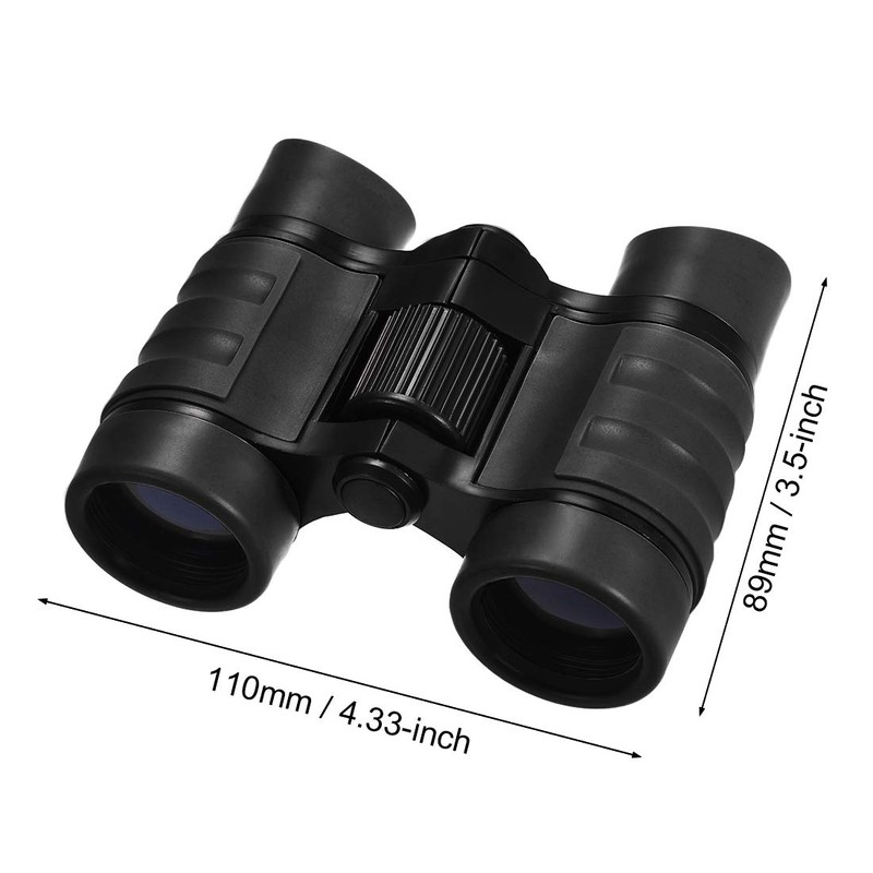 sourcing map Binoculars 4X30 Compact Foldable Binoculars Shock Proof Black