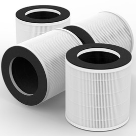 GoKBNY 4-Pack H7126 Replacement Filter Compatible with GoveeLife H7126 Purifier, 3-in-1 True HEPA Filters, with Aromatherapy Tablets