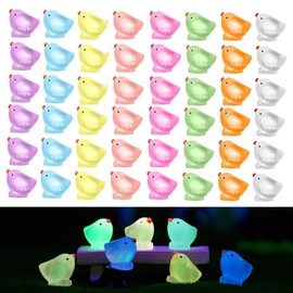 titihuirie 100PCS Micro Landscape Chicken Miniature Chicken Figurine Mini Resin Chick Figurines Mini Chickens Model for DIY Fairy Garden Miniature Moss Landscape