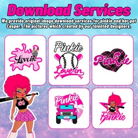 Pinkie No Heat Transfer Paper for Inkjet Printer (20 Sheets, 8.5x11") Glitter & Removable Vinyl Sticker Paper for Dark Fabrics Printable No Heat Transfer Vinyl for T Shirts