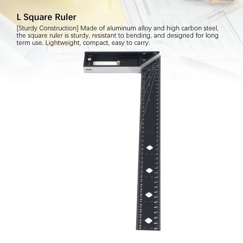 Multi Angle Measuring Ruler 40cm 16in 45 90 Degree Combination