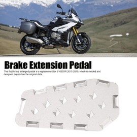 Foot Brake Lever Foot Pedal Enlargement, Wear-resistant Motorcycle Replacement Brake Extender (Silver)