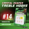 Vexan Size 6 Treble Hooks with Glow Crystals – High-Carbon