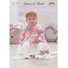 James Brett Double Knit Knitting Pattern Baby Jacket Cardigan &