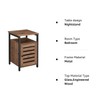 TINKLE WELL Nightstand, Industrial End Side Table with Open Shelf,