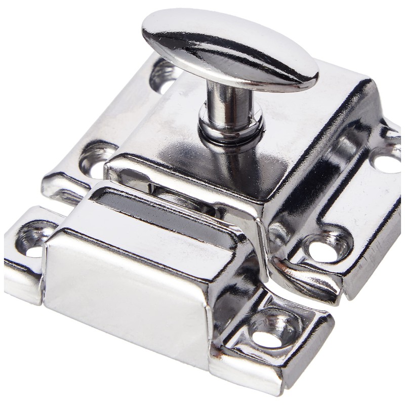 Merriway BH02199 Cupboard Cabinet Turn Catch Latch, Chrome Plated 45mm