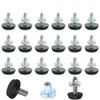 ALLWIN 1/4" Thread Furniture Feet Levelers - 18 Pack Adjustable