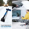 Telescopic Ice Scraper for Car Windscreen with 360 Degree Scratch-Free
