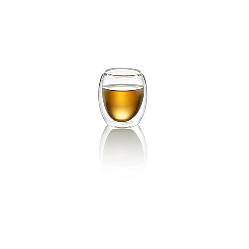TEASOUL GLASSBECHER DOPPELSCHICH 80 ml, Glas, Mehrfarbig