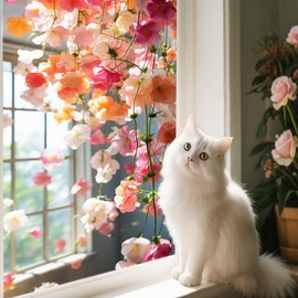 Frosted Window Film Privacy Film for Glass Windows, Opaque Window Film Flower Patterned Window Frosting Film, Static Cling Films for Home Bathroom Kitchen Hotel Office,Sun Blocker, 40x100cm