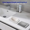 Eduftis 2Pcs Self Draining Soap Dishes, Soap Dish for Bathroom