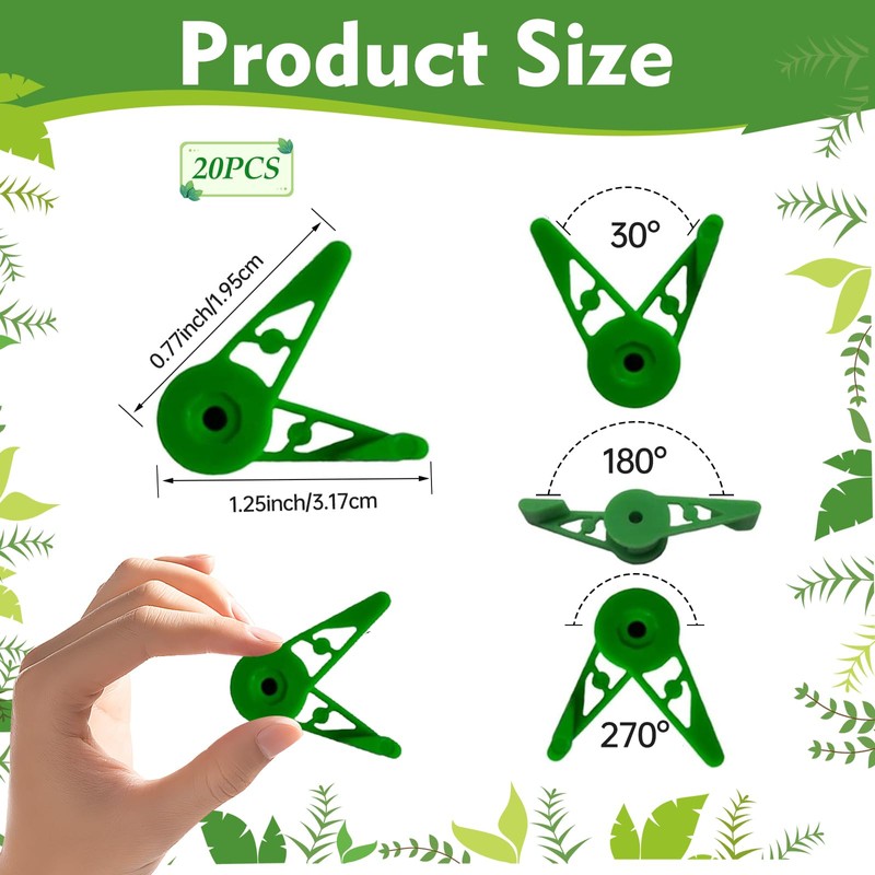 YUSHWENPTY Plant Bender Pack of 20 Lst Clips, Plant Clips,