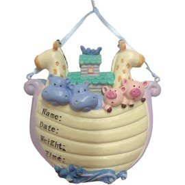 Midwest Baby's 1st Christmas Noah's Ark Ornament 4 Inches