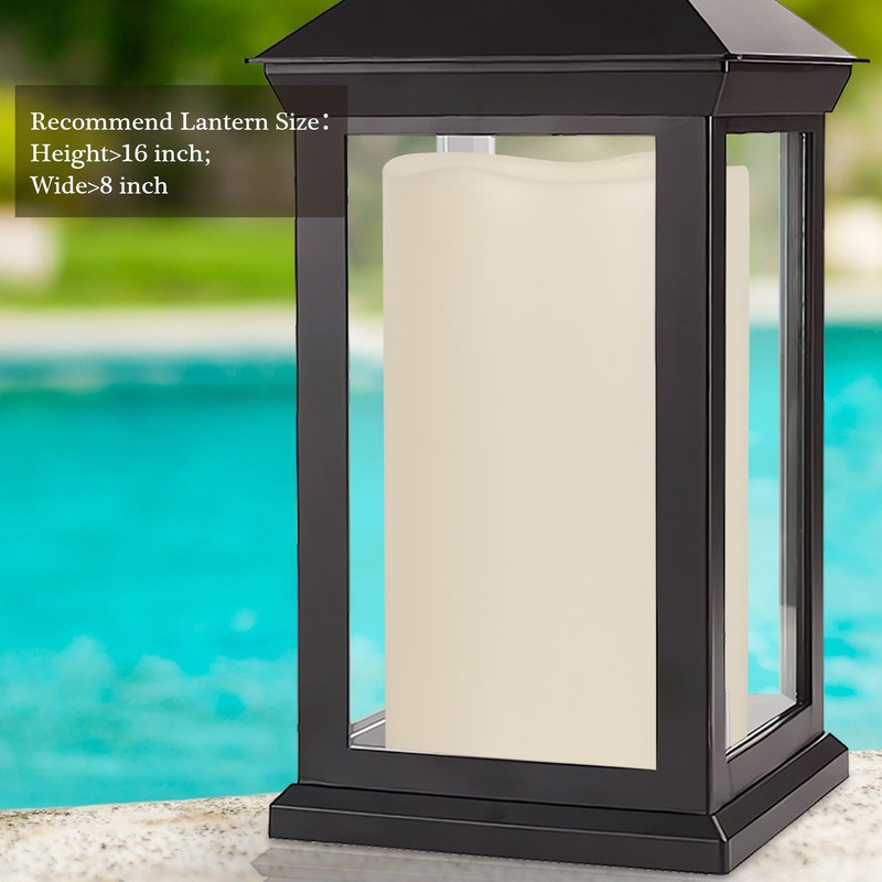 7LinRay 6" x 12" Extra Large Waterproof Outdoor Flameless Candle