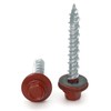 Hex Washer Head Hi-Lo Thread Mechanical Galvanized Roofing Screws Red