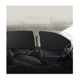 Augeny 4PCS Car Side Window Sun Shades, Front and Rear Windshield Curtains with Magnetic, Back Seat Baby Window Shades with Magnetic Protection, Universal Car Accessories (Front+Back)