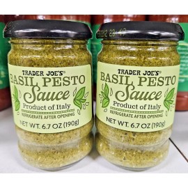 Trader Joe’s Basil Pesto Sauce 6.7oz 190g (2 Jars)