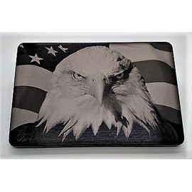 BilletVault American Flag, Eagle Billet Aluminum Hitch COVER-4x6