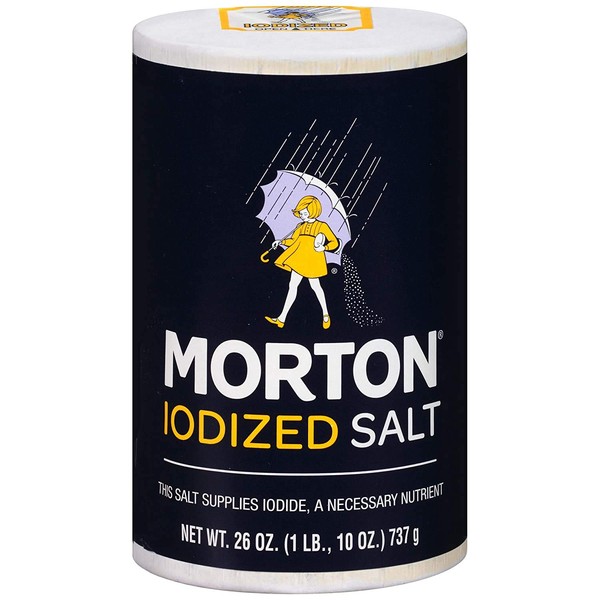 Morton Iodized Salt, 26-Ounce (Pack of 24)