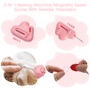 Magnetic Seam Guide with Seam Ripper for Sewing Machine.Polygonal Multifunctional