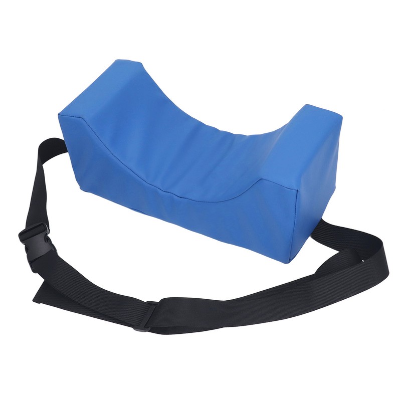 Head Positioner Pillow Blue PU Leather Breathable Comfortable Neck Support