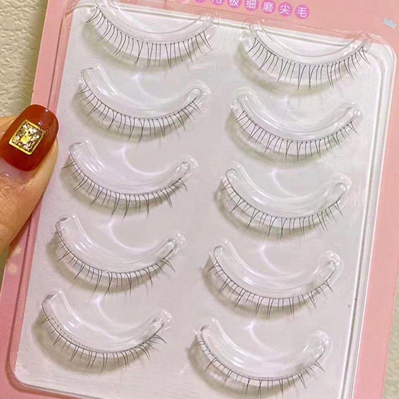 Lower Eyelashes, Natural 5 Pairs of Eyelashes, Popular, Clear Axis,