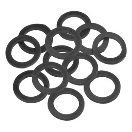 PATIKIL M20 Rubber Flat Washer, 12 Pack 20mm ID 30mm OD 3mm Thick Sealing Spacer Gasket Ring for Faucet Pipe Water Hose Fastener Bolt, Black