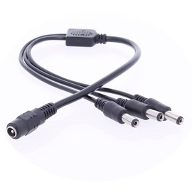 REY DC Cable for CCTV Power Splitter 1 Female to 3 Male 5.5 x 2.5mm