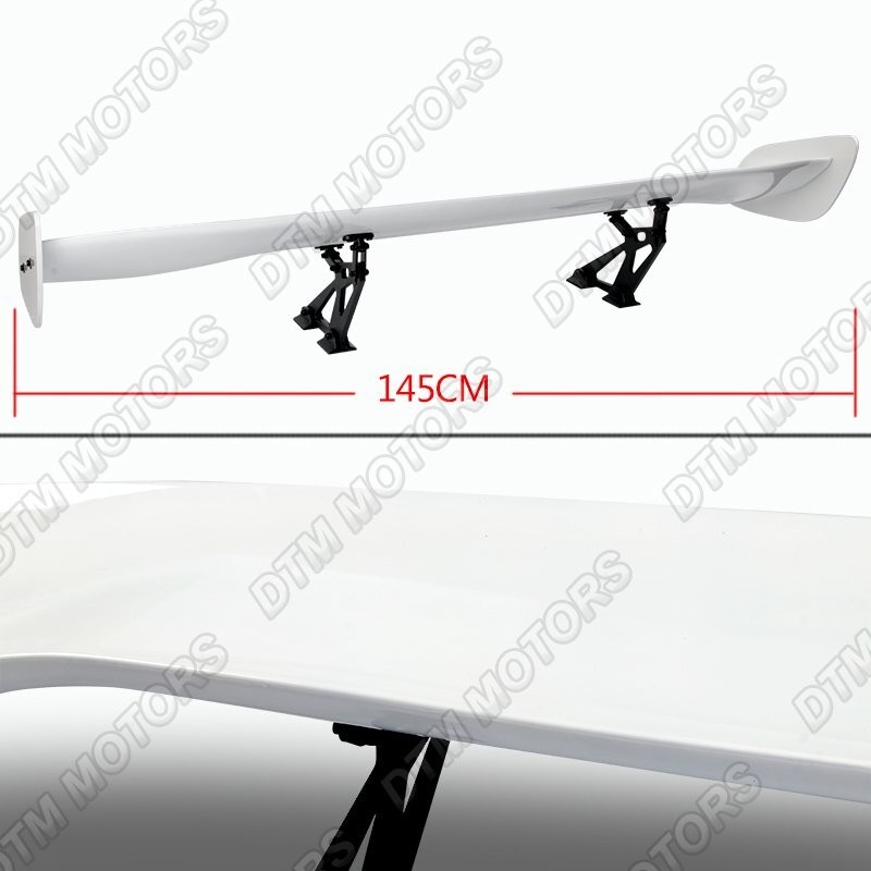 DTM Universal 57" TYPE-2 Painted White ABS GT Trunk Adjustable