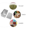 jojofuny Box Tea Storage Iron Box Candies Organizer Tea Leaf
