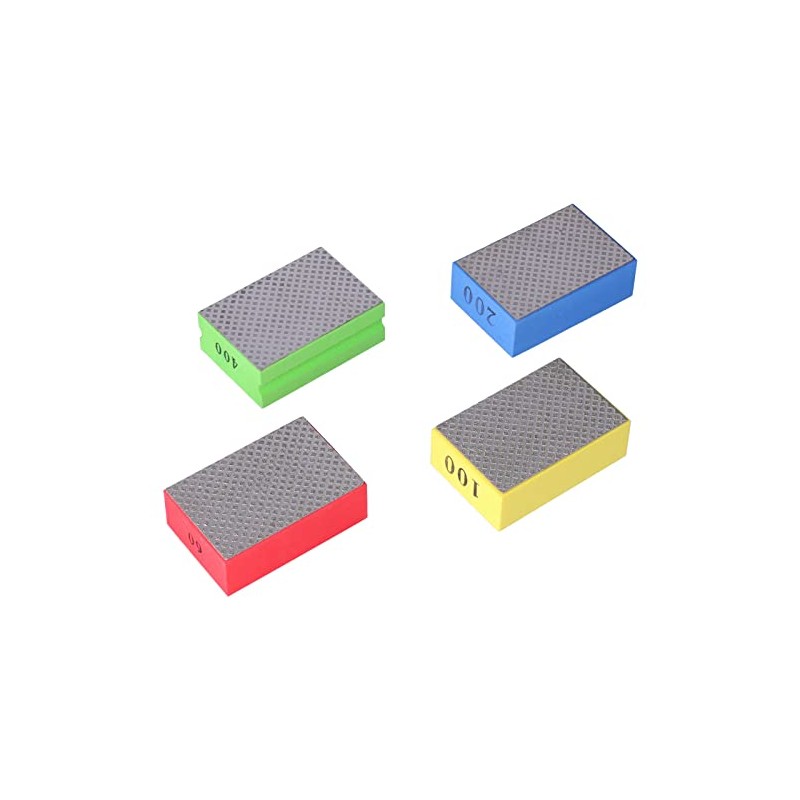 Diamond Hand Sanding Pad, 4Pcs Diamond Hand Polishing Pads Sanding