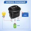 XINYIELE 12 Volt 3 Way Round Rocker Switch,3 Position ON/Off/ON