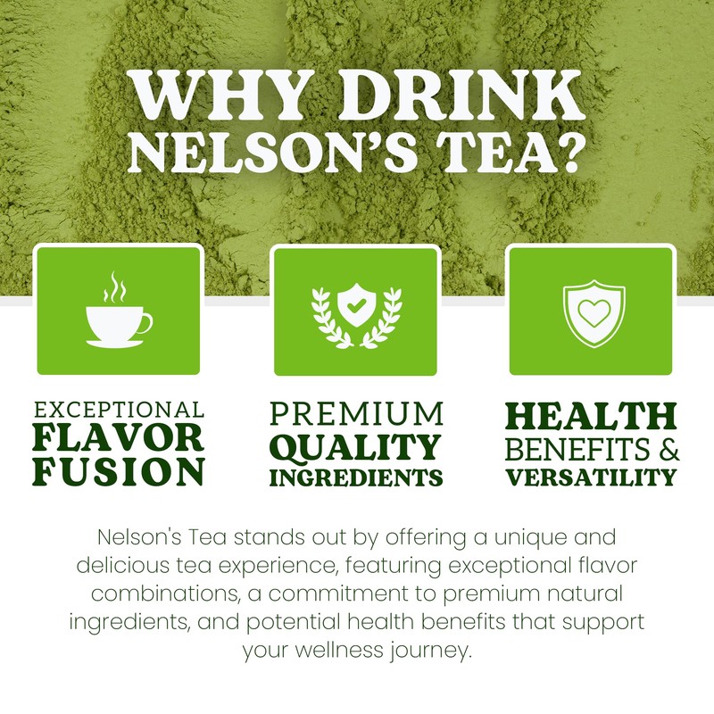 Nelson's Tea Organic Matcha Powder – Premium Culinary Grade Green