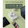 2 Prong Power Strip with USB-C, ROOTOMA 2 Prong to
