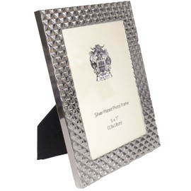 Mano - The Witney Silver Plated Photo Frame Crisscross Design 5 x 7 inch (13 x 18 cm)
