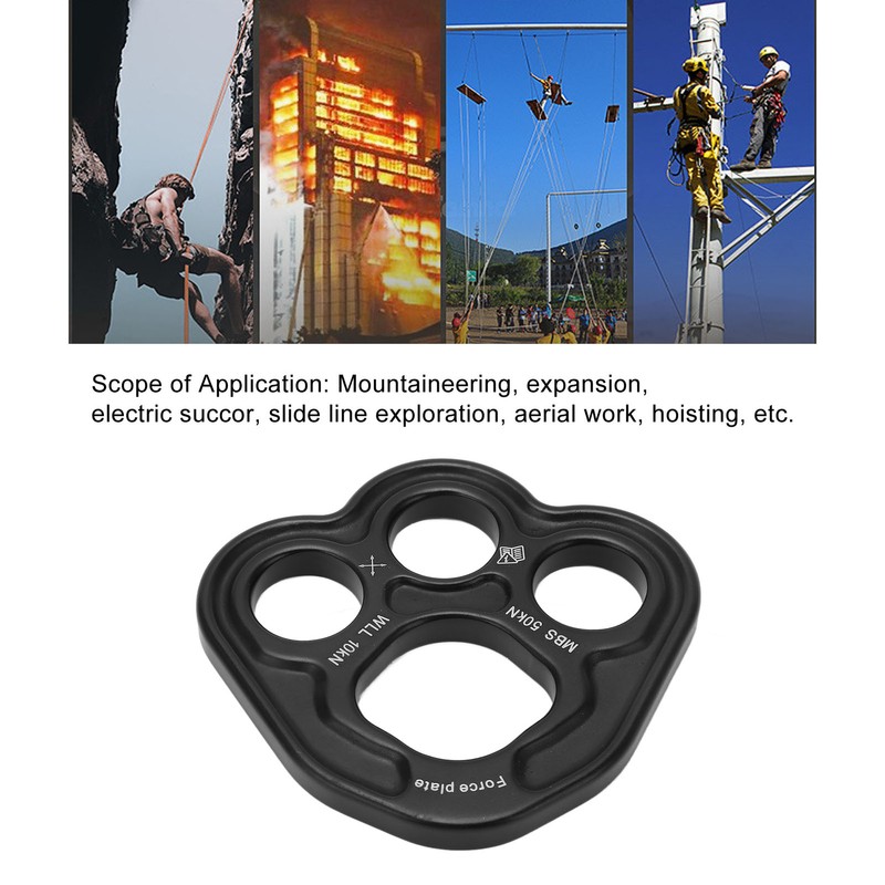 Rigging Plate 3 Holes Space Aluminum 50KN Weight Bearing Uniform