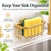Gold Sink Sponge Holder for Kitchen Organization – Suction Cup
