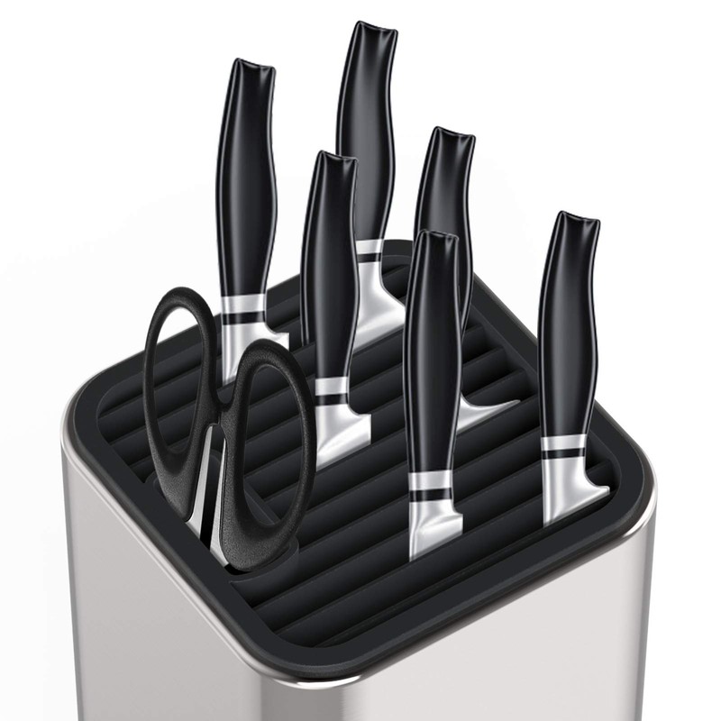 Knife Block Storage Kitchen Knife Stand Holder Stainless Steel Knife