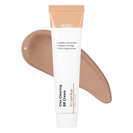 PURITO Cica Clearing BB Cream Crema BB Cobertura Natural - Base de Maquillaje Ligera Piel Sensible Centella Asiática Niacinamida - Acabado Glow Hidrat
