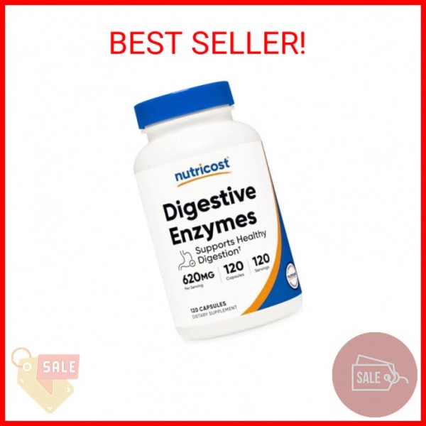Nutricost Digestive Enzymes 620mg, 120 Capsules - Complete Digestive Enzyme