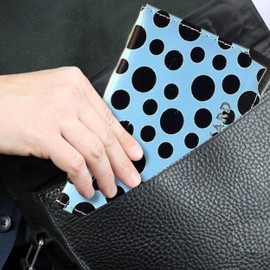 Glamified - New Leather Oyster Travel Card Bus Pass Holder Wallet Rail Card Cover CASE (Polka Dot(Light Blue))