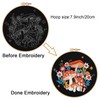 Mushroom Embroidery Kits for Beginners with Art Night Pattern,Adults Starter