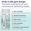 200 Chlorine Test Strips for Food Services, 0-200 ppm Sanitizer