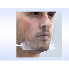 EPSILON Face Shield - Small Mouth Face Cover With Transparent Rubber, 1pc