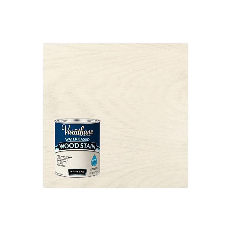 Varathane 384807-2PK Water Based Wood Stain, Quart, White Oak, 2