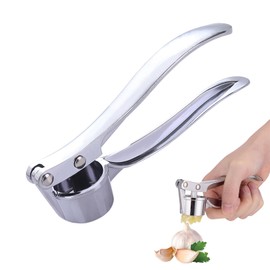 Knoblauchpresse Edelstahl,Garlic Knoblauch Press Stainless Steel Crusher,Chef Kitchen Neuestes Upgrade Zerkleinerer Cutter Knobipresse,Neu Spülmaschinenfest Reinigen Hand-Knoblauchpressen,für Knobi